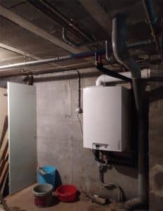 Installation d'une nouvelle chaudière à gaz sur la Verrie